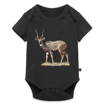 Kudu - Antilope africaine - Kenya / Afrique - Body à manches courtes Premium Bébé - noir - Devant