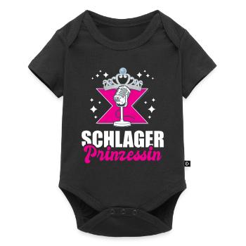SCHLAGER PRINZESSIN FÜR SCHLAGER PARTY - Baby Premium Kurzarmbody - Schwarz - Vorne
