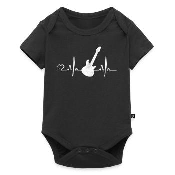 Bassiste Musicien Heartbeat Bass Guitar - Body à manches courtes Premium Bébé - noir - Devant