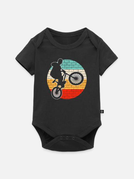 BMX retro - Baby Premium Kurzarmbody - Schwarz