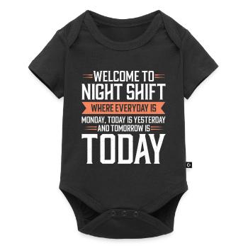 Night shift Work Shiftwork Shiftwork Workers - Baby Premium short-sleeve bodysuit - black - Front