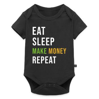 Money vedienen saying - Baby Premium short-sleeve bodysuit - black - Front