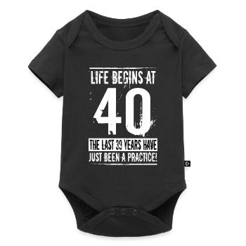 40th birthday - Baby Premium short-sleeve bodysuit - black - Front
