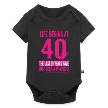 40th birthday - Baby Premium short-sleeve bodysuit - black - Front
