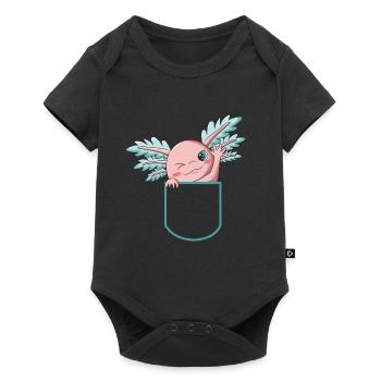 Axolotl Kawaii Funny Mexican Axolotl - Baby Premium short-sleeve bodysuit - black - Front