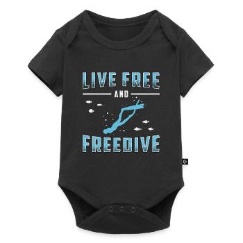 Apnée de plongée Apnée Cadeau d’apnée - Body à manches courtes Premium Bébé - noir - Devant