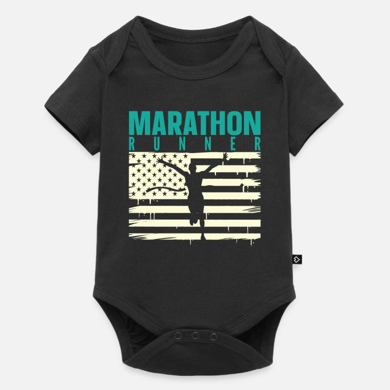 Marathon Marathon Marathon Runner Cadeau - Body à manches courtes Premium Bébé - noir