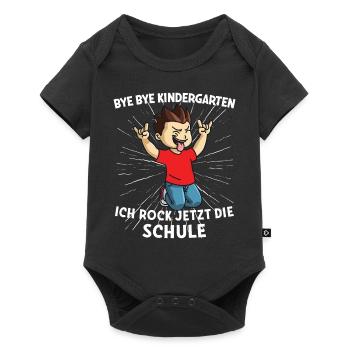 Bye Bye Kindergarten I rock now school - Baby Premium short-sleeve bodysuit - black - Front