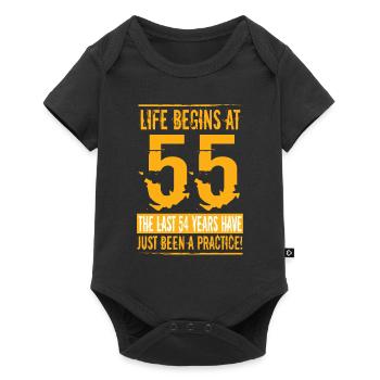 Homme de 55 ans - Body à manches courtes Premium Bébé - noir - Devant