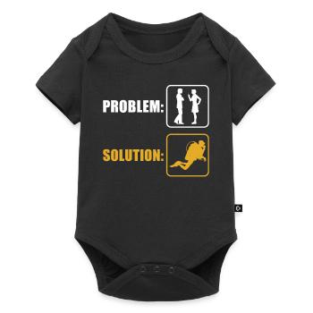 Diver - Baby Premium short-sleeve bodysuit - black - Front