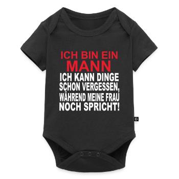 Ich bin ein Mann. - Baby Premium Kurzarmbody - Schwarz - Vorne