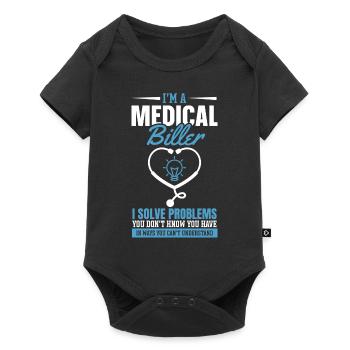 Codage médical ICD Je suis un facturier médical - Body à manches courtes Premium Bébé - noir - Devant
