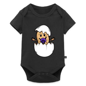 Peanut Baby Congé parental Parents Grossesse Naissance Oeuf - Body à manches courtes Premium Bébé - noir - Devant