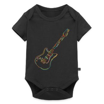 Electric Guitar Illustration Guitar Teacher Gift - Baby Premium short-sleeve bodysuit - black - Front