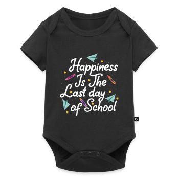 Dernier jour d’école - Body à manches courtes Premium Bébé - noir - Devant