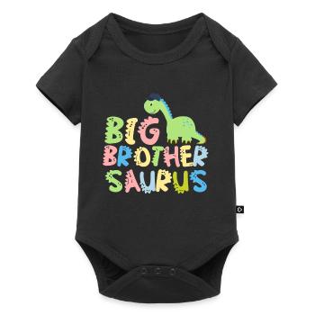 Promoted to big brother Saurus Dinosaur - Baby Premium short-sleeve bodysuit - black - Front