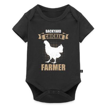 Éleveur de poulets de basse-cour Bauer Landwirt - Body à manches courtes Premium Bébé - noir - Devant