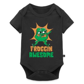 Dabbing Frog Frog Gift - Baby Premium short-sleeve bodysuit - black - Front