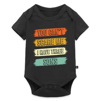 Tu ne peux pas me faire peur, j’ai trois fils - Body à manches courtes Premium Bébé - noir - Devant