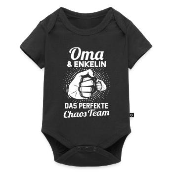 Oma und Enkelin - Baby Premium Kurzarmbody - Schwarz - Vorne
