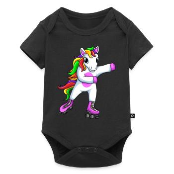 Roller Skates Roller Girl Roller Skate Licorne - Body à manches courtes Premium Bébé - noir - Devant
