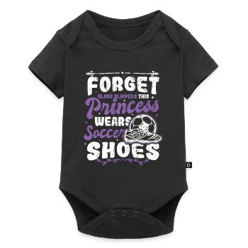 La princesse porte des chaussures de football pour femmes - Body à manches courtes Premium Bébé - noir - Devant
