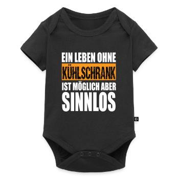 Ein Leben Ohne Kühlschrank möglich aber Sinnlos - Baby Premium Kurzarmbody - Schwarz - Vorne
