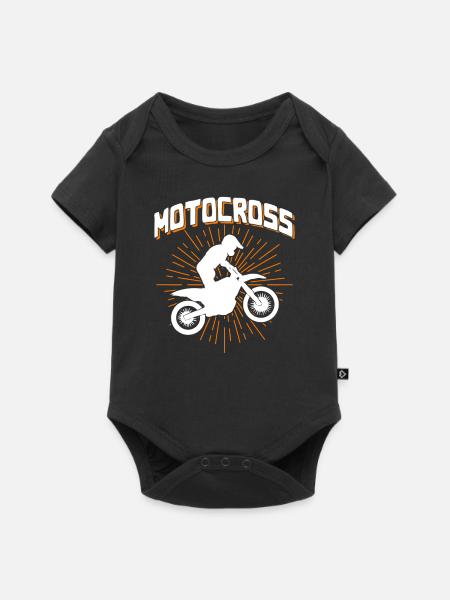 Motocross - Baby Premium Kurzarmbody - Schwarz