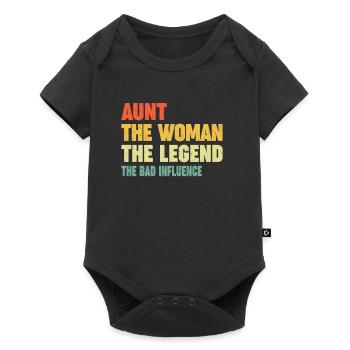 Aunt The Woman The Legend The Bad Influence Quote - Baby Premium short-sleeve bodysuit - black - Front