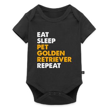 Eat Sleep Pet Golden Retriever Replay - Baby Premium short-sleeve bodysuit - black - Front