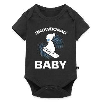 Snowboarding Snowboard Baby Kids Snowboarder - Baby Premium short-sleeve bodysuit - black - Front