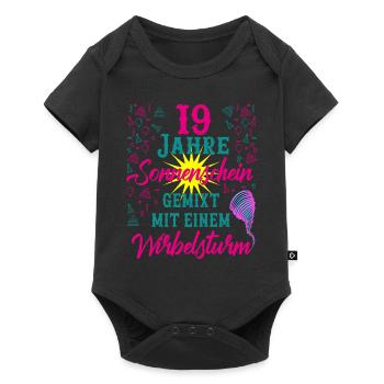 19 Geburtstag Frauen Geschenk 19 Jahre Geburtstag - Baby Premium Kurzarmbody - Schwarz - Vorne