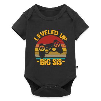 Leveled Up Big Sis Big Sister Sister - Baby Premium short-sleeve bodysuit - black - Front