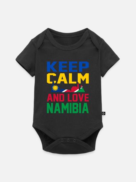 Namibia - Baby Premium Kurzarmbody - Schwarz