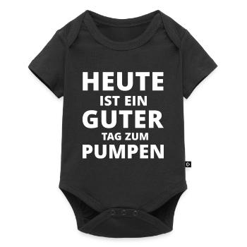 Pumpen Gym Kraftsport Muskelaufbau Spruch Geschenk - Baby Premium Kurzarmbody - Schwarz - Vorne