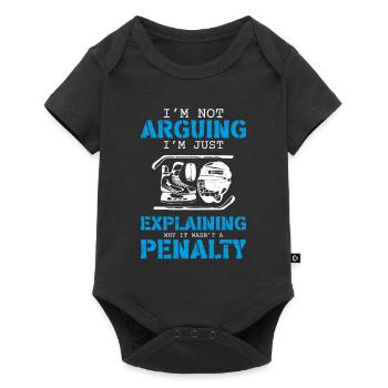 Hockey sur glace - Body à manches courtes Premium Bébé - noir - Devant