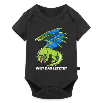 Drachen Wie Das Letzte Drache frisst Einhorn - Baby Premium Kurzarmbody - Schwarz - Vorne