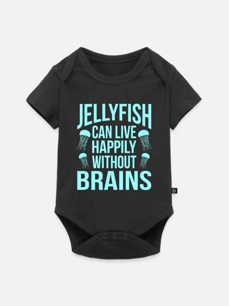 Qualle - Baby Premium Kurzarmbody - Schwarz