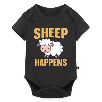 Funny sheep, sheep not only for shepherds - Baby Premium short-sleeve bodysuit - black - Front