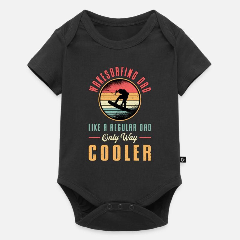 Wakeboard Wakeboarding Wakeboarden Wake Geschenk - Baby Premium Kurzarmbody - Schwarz