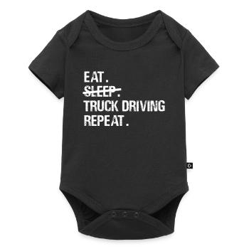 Eat Sleep Truck Driving Repeat Trucker Truck Driver - Baby Premium short-sleeve bodysuit - black - Front