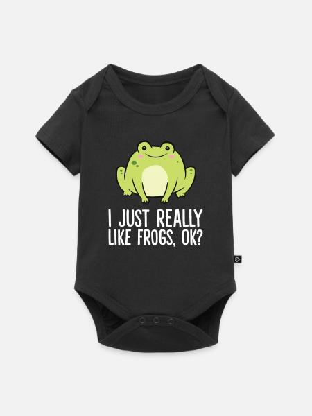 I Just Really Like Frogs, Ok? Funny Frog Lover - Baby Premium short-sleeve bodysuit - black