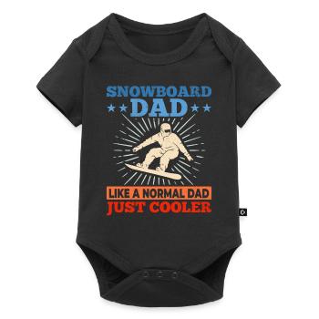 Snowboard Dad like a normal Dad just cooler - Baby Premium short-sleeve bodysuit - black - Front