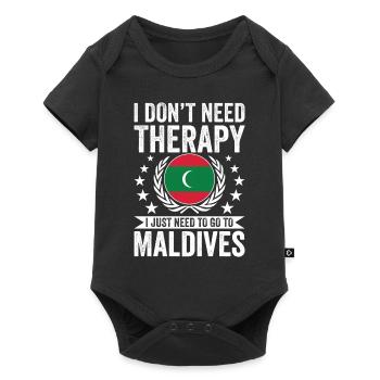 I don't need therapy, just Maldives - Baby Premium short-sleeve bodysuit - black - Front