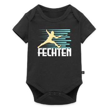 Fechten - Baby Premium Kurzarmbody - Schwarz - Vorne