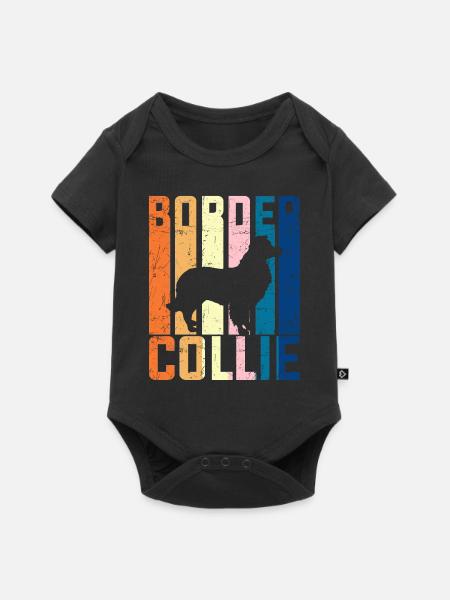 Border Collie - Baby Premium Kurzarmbody - Schwarz