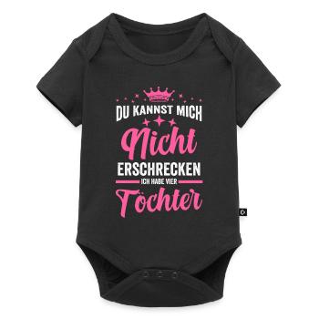 Mama Papa Muttertag Vatertag Vater Mutter Tochter - Baby Premium Kurzarmbody - Schwarz - Vorne