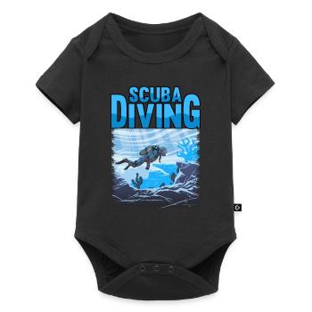 Underwater Scuba Diving Divers Coral Reefs Sea - Baby Premium Kurzarmbody - Schwarz - Vorne