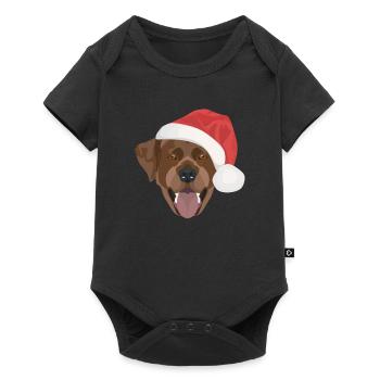 Noël du Labrador - Body à manches courtes Premium Bébé - noir - Devant