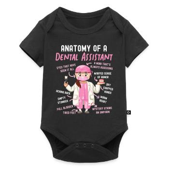 Assistant dentaire Anatomie Anatomie - Body à manches courtes Premium Bébé - noir - Devant